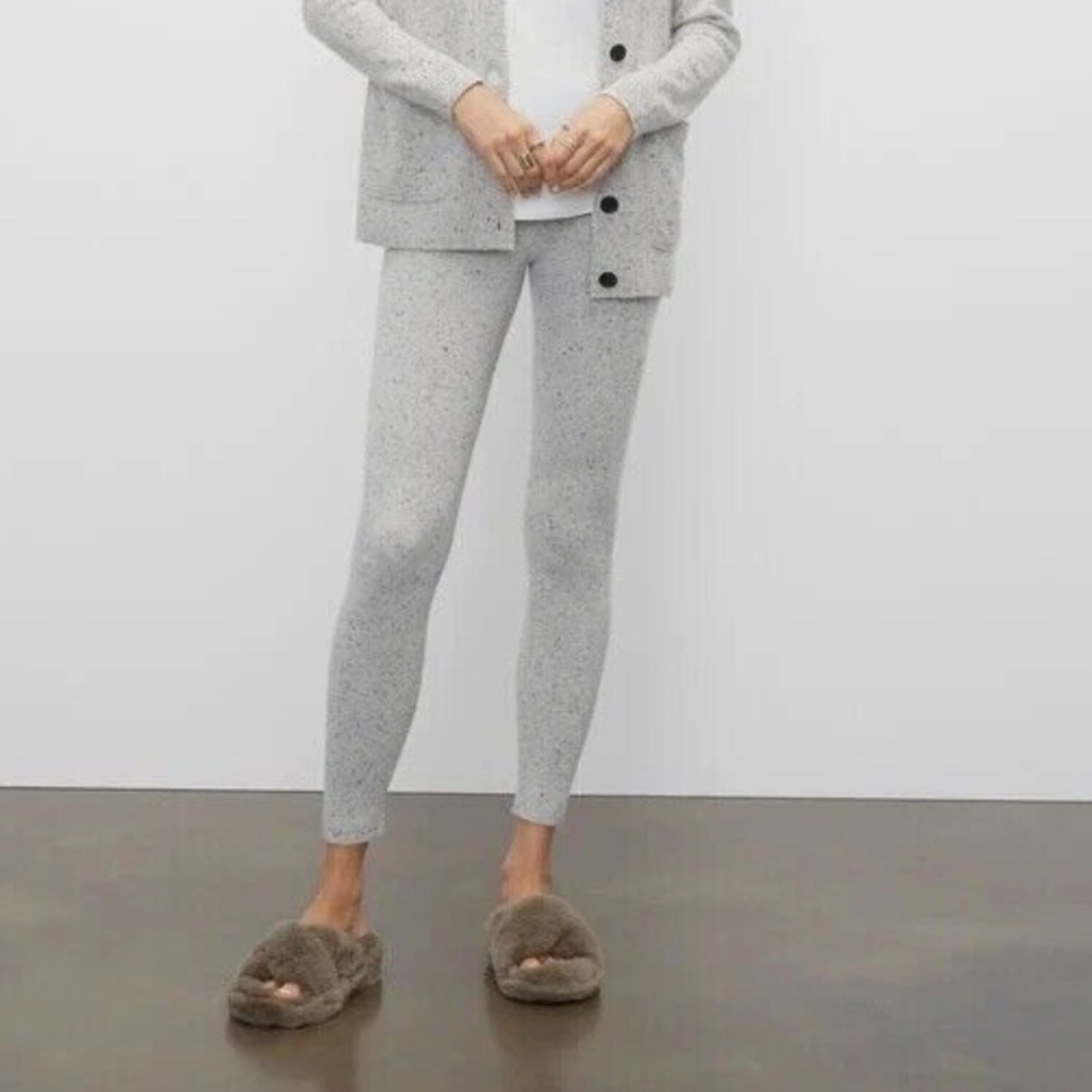CLUB MONACO Donegal Cashmere Blend Leggings Speckled Cream Size XS